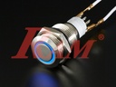 Metal Switch Momentary 12mm Blue LED Ring Water/Dustproof