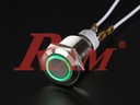 Metal Switch Momentary 12mm Green LED Ring Water/Dustproof