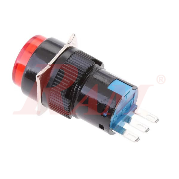 Switch Momentary 16mm Green - Self Resetting