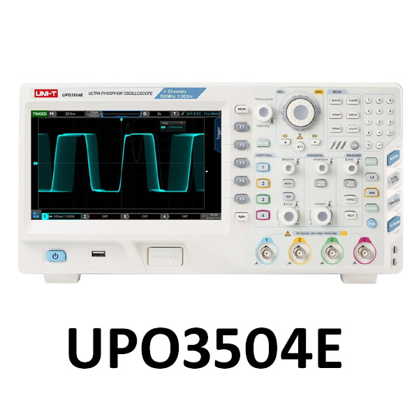 UNI-T UPO3504E 4-Channel Digital Storage Oscilloscope 500 MHz with 2.5 GSa/s Sampling Rate جهاز اوسلسكوب احترافي 500 ميجاهرتز 4 قناة مزود بقياسات وخصائص متقدمة