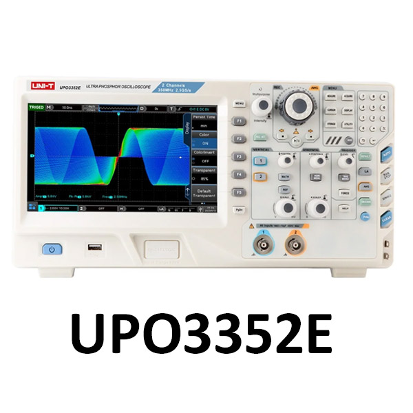 UNI-T UPO3352E 2-Channel Digital Storage Oscilloscope 350 MHz with 2.5 GSa/s Sampling Rate جهاز اوسلسكوب احترافي 350 ميجاهرتز 2 قناة مزود بقياسات وخصائص متقدمة