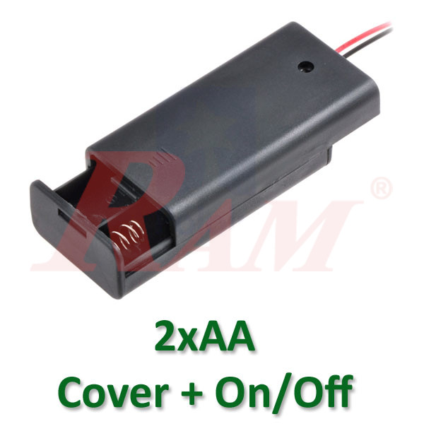 Battery Case 2xAA + On/Off Switch