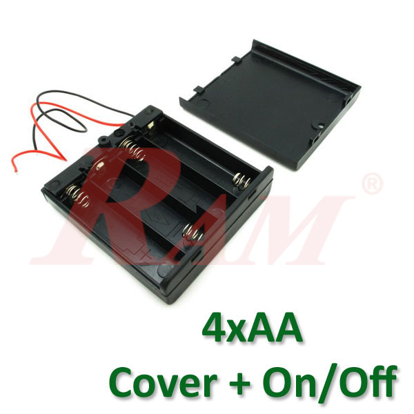 Battery Case 4xAA + On/Off Switch