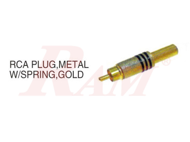 RCA Male Plug - Metal Casing (AD42) سوكت معدن صوت وصورة RCA