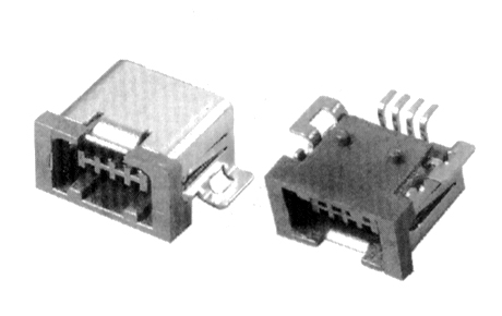 USB Connector on PCB 4 Pin Mini A Type Female (SKU#USB4)