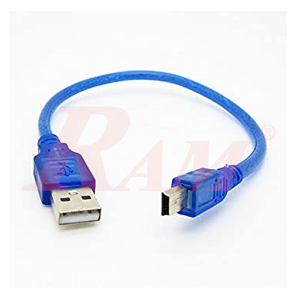 كابل يو اس بي ميني USB Mini Cable Shielded شيلد عالي الجودة  - طول 30 سم
