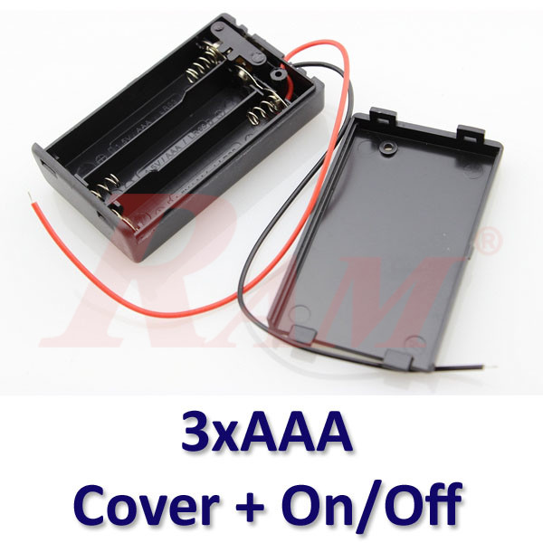 Battery Holder 3xAAA + On/Off Switch جراب حامل بطارية مع مفتاح