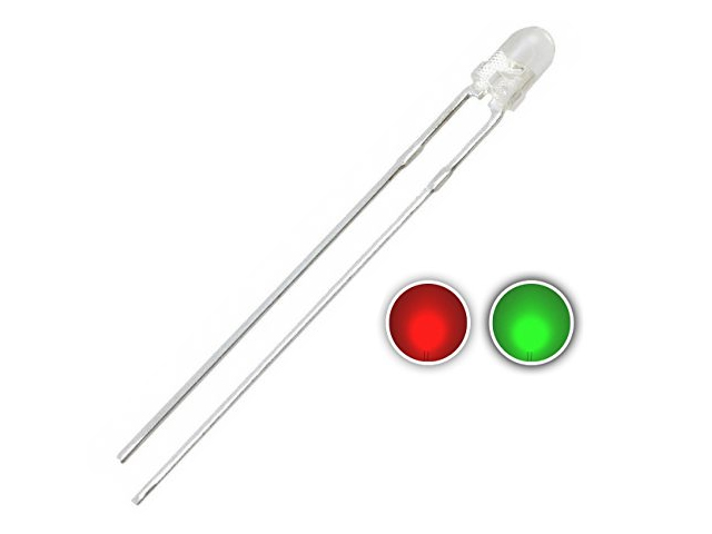 LED 3mm Two Colors Red & Green