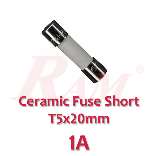 Ceramic Fuse Short 1A-250V (Size T5x20mm)