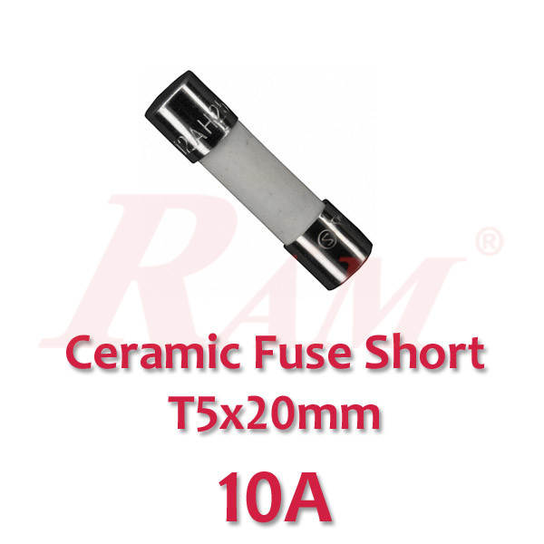 Ceramic Fuse Short 10A-250V (Size T5x20mm)
