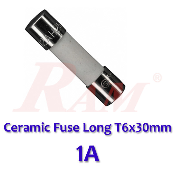 Ceramic Fuse Long 1A-250V (Size T6x30mm)