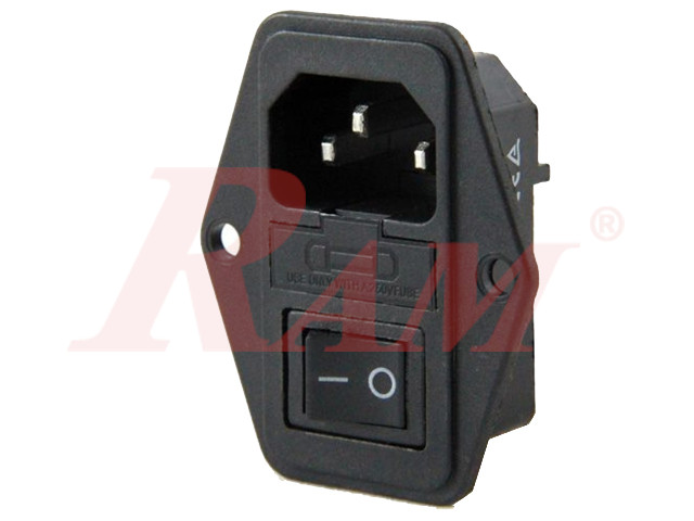 AC Power Connector With On/Off Switch & Fuse Compartment