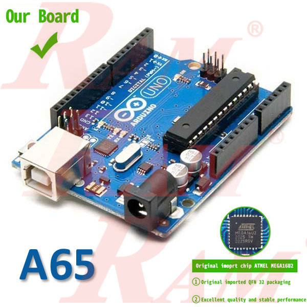 Arduino UNO Rev3 (A65) Original Chips - Clone اردوينو اونو بالمكونات الاصلية