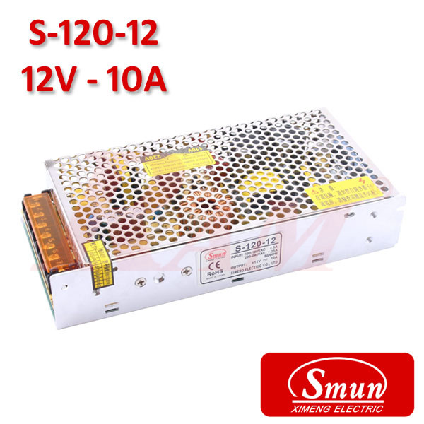 Smun® Industrial SMPS Output +12Vdc/10A Input 220Vac (S-120-12)
