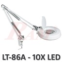 LT86A Glass 10X Big Magnifier Movable Arm With LED Light