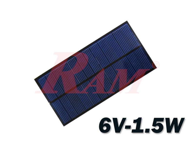Mini Solar Panel 1.5 Watt 6V/250mA خلية شمسية قدرة 1.5 واط خرج 6 فولت 250 ملي امبير