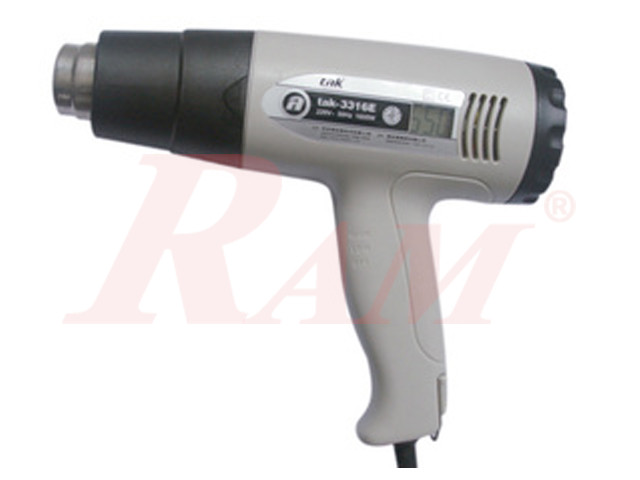 TAK3316E Heat Gun - Hot Air Blower (60°C ~ 600°C) With Digital LCD Display بلاور هواء ساخن - مسدس تسخين - مع شاشة لعرض درجة الحرارة - متغير الحرارة من 60 الى 600 درجة مئوية