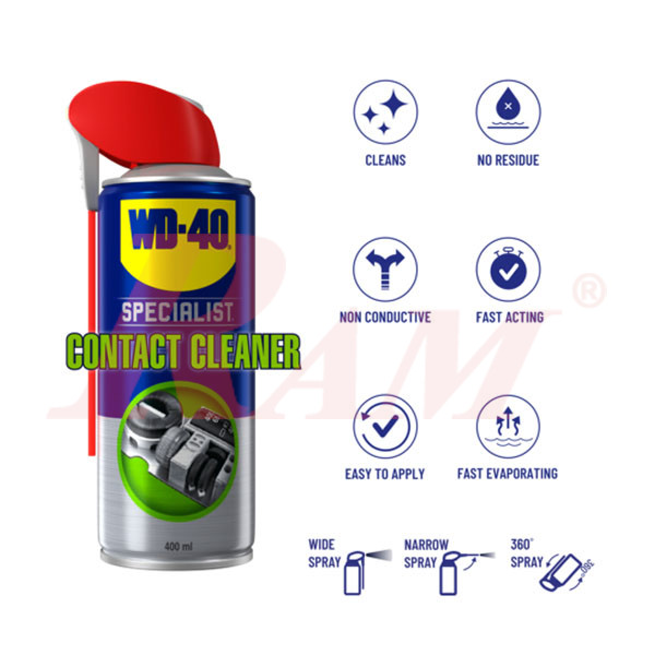 WD-40® Specialist Contact Cleaner 400mL - Dry سبراي بخاخ منظف متخصص جاف
