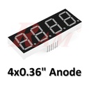 7 Segment (4x1) 0.36" Common Anode شاشة السفن سيجمنت  - رباعية مقاس 0.36" انود مشترك