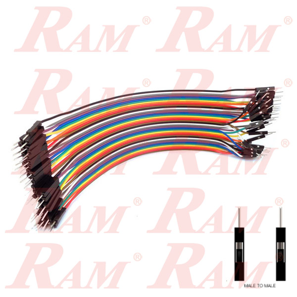 PH61 - 20cm Male to Male 40 Jumper Wires Set