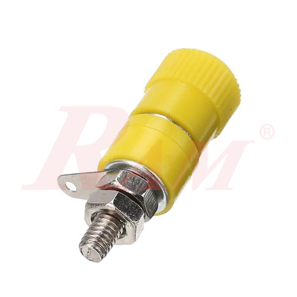 Banana Female Plug 4mm - Yellow Color