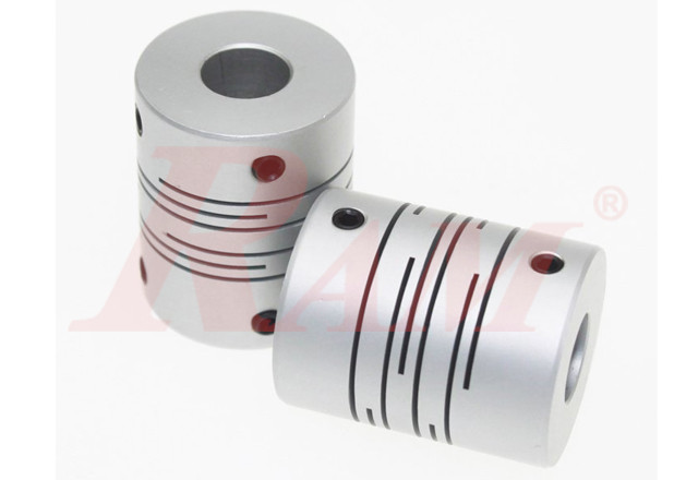 Aluminum Flexible Coupling Size L32xD25mm - Inner Diameters 8x10mm