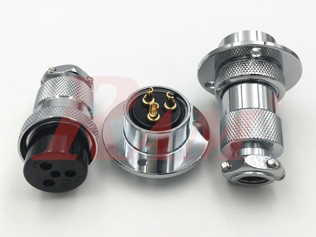 GX25-3 Pole Metal Male Female Panel Chassis Connector