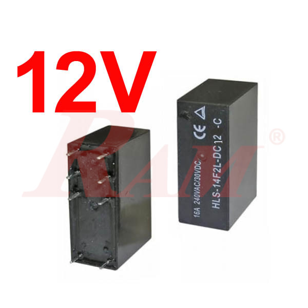 Re8-Relay 12V 8pin 16A (Single Contact)