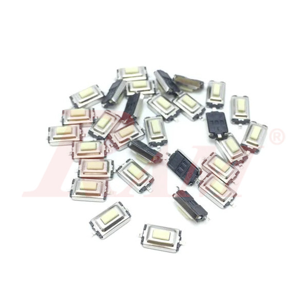 Press 2pin SMD 3x6x2.7 mm Mini Tack Switch مفتاح برس سطحي 2 طرف SMD مقاس 3×6×2.7 ملم