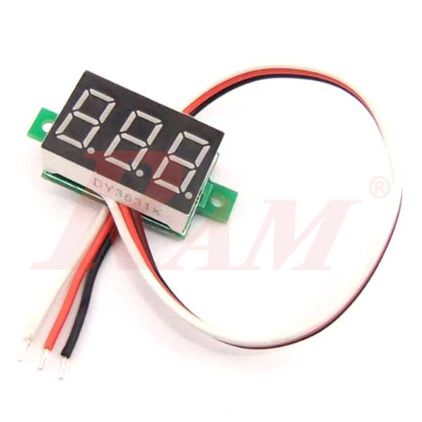 Digital Panel Meter PCB 0 ~ 100Vdc Voltmeter عداد شاشة رقمية لقياس الجهد المستمر من 0 الى 100 فولت 