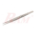 V16A Precision Stainless Steel Tweezers Straight Adjustable Fine Tip ملقاط جفت دقيق من الفولاذ المقاوم للصدا براس ناعم قابل للتعديل