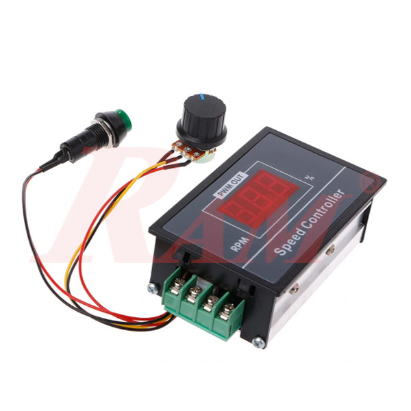 PWM 30A Motor Speed Control Switch Manual (6Vdc to 60Vdc) دائرة تخفيض سرعة ماتور جهد مستمر - قدرة 30 امبير بالشاشة