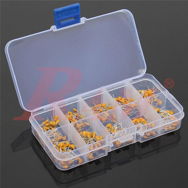 Box of 300pcs 10 Values Ceramic Capacitor 50V 10pF~100nF (SKU#E44)
