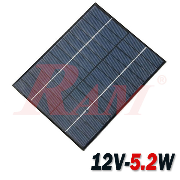 Mini Solar Panel 5.2 Watt 12V/430mA