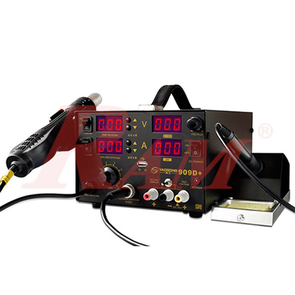 Hot Air 909D+ Multi-Function Rework Station 3 in 1 محطة لحام هوت اير متعددة الوظائف 3 في 1 موديل 909D+