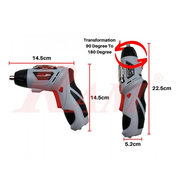 JST248 KIT 4.8V Rechargeable Cordless Screwdriver مفك كهرباء بطارية قابل لاعادة الشحن 4.8 فولت