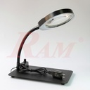 PD-032C Glass 10X Desk Magnifier With Adjustable Brightness LED عدسة مكبرة زجاجية مكتبي تكبير 10 مرات مع إضاءة ليد قابلة للتعديل