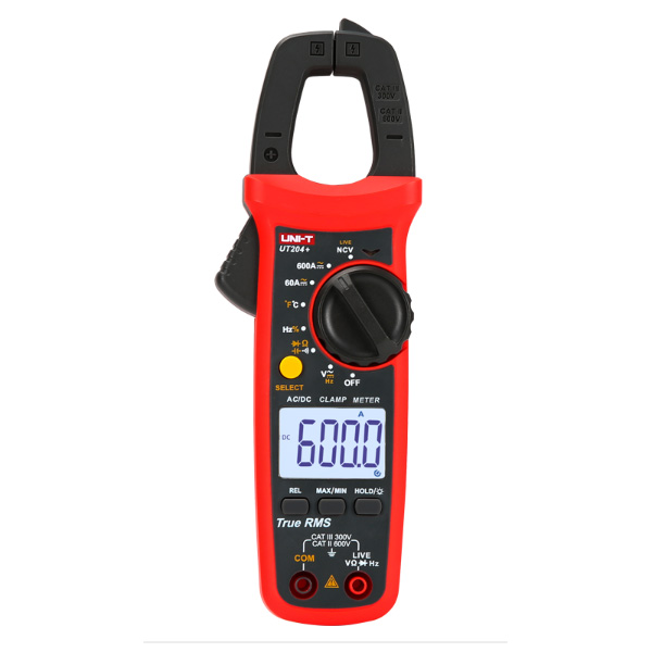 UT204+ Digital Clamp Meter 600A (AC/DC) بنسة امبير تيار ثابت ومتردد