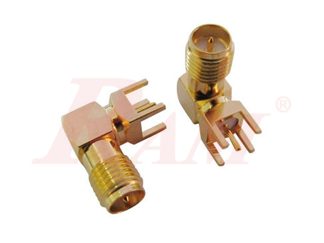 SMA Male Connector 90° - Angled for PCB