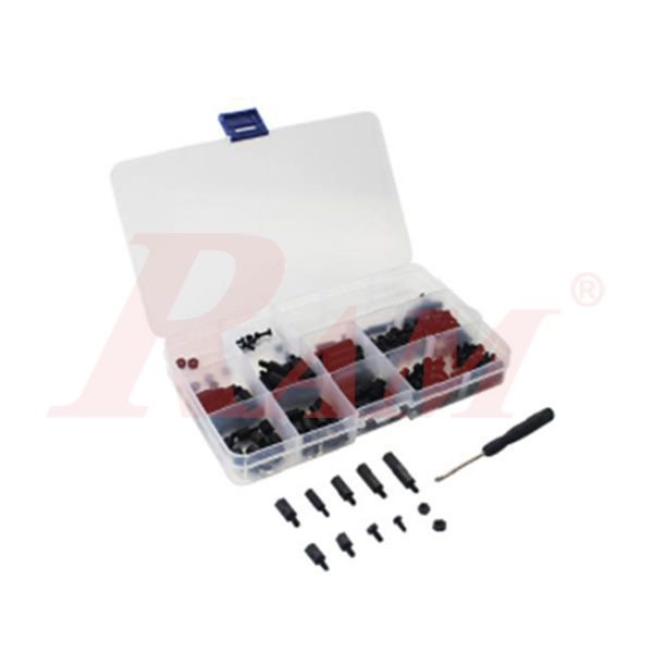 Plastic Hex Spacer Kit - 70pcs Black Nylon Spacer Set