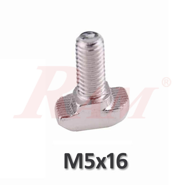 2020/2040 Aluminum Profile Accessory - T Shape Bolt Screw Size M5x16