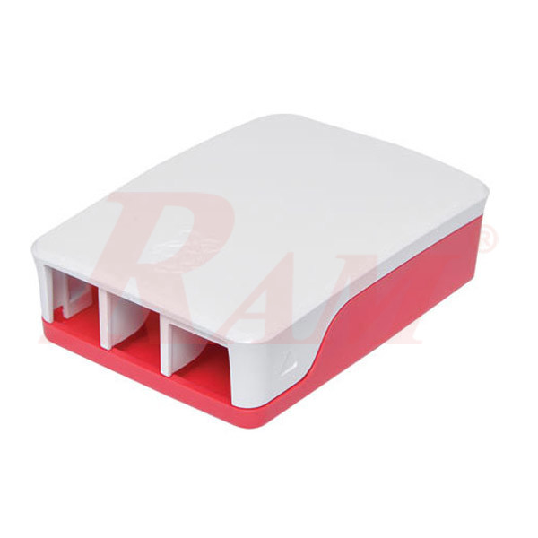 Enclosure For Raspberry Pi 4B - ABS Red/White Case (SKU#BOX4CO)
