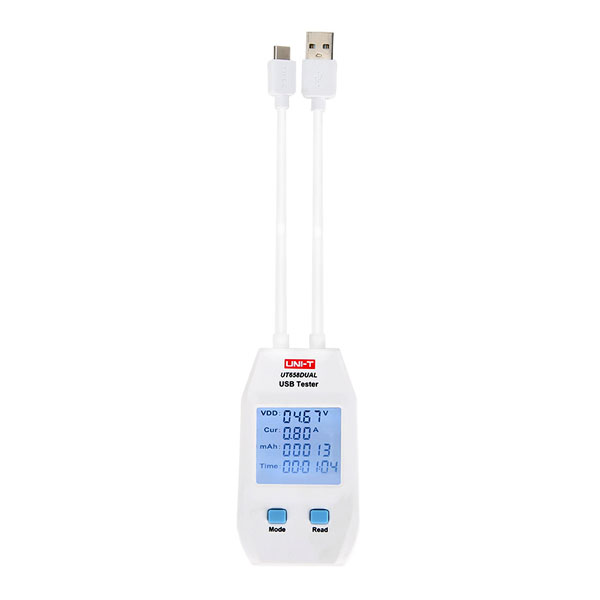 UT658DUAL USB Tester جهاز قياس فولت وتيار من منفذ يو اس بي ثنائي المخرج