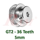 GT2 / 36 Teeth Bore 5mm Timing Aluminum Pulley