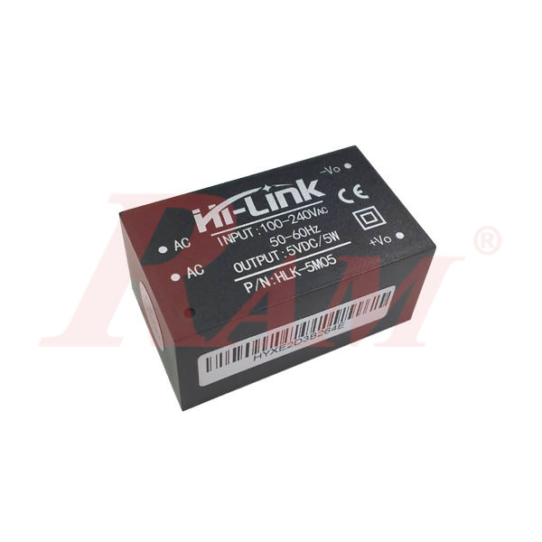 AC-DC Module 5W 220Vac to 5Vdc (HLK-5M05) محول فولت متردد 220 الى فولت مستمر 5 فولت 5 واط
