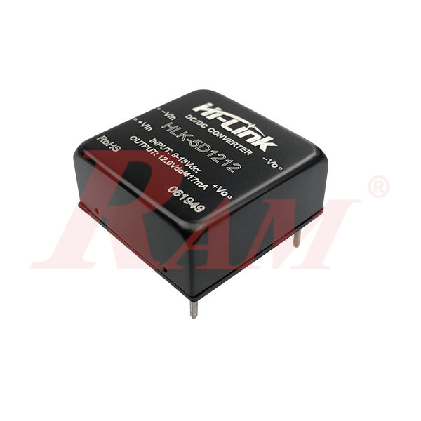 DC-DC Power Module 5W Input Voltage (9~18Vdc) Output voltage 12Vdc/420mA (HLK-5D1212) محول جهد مستمر الى جهد مستمر