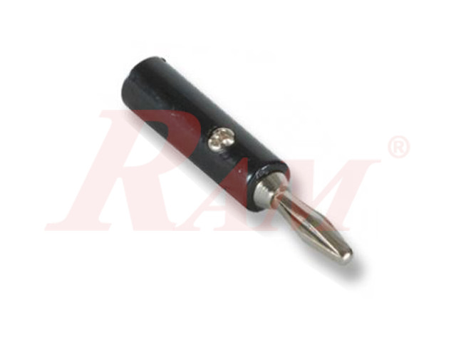 Banana Male Plug 4 mm - Black Color (AD38) سوكت بنانا ميل مقاس 4ملي لون اسود