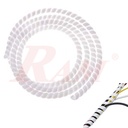 Spiral Wrapping Band 14mm/2meter Roll شريط انبوب حلزوني مرن لتغليف وضم وتنظيم الكبلات والاسلاك - القطر 14 ملم طول 2 متر