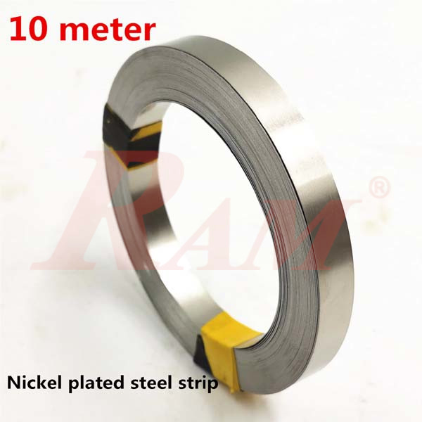 Spot Welding Roll 6mm Nickel Strip 0.12x6mm - 99.96% Pure Nickel (10m/roll) رول شريط نيكل نقي عرض 6مم للحام الكهربي للبطاريات الليثيوم - بكرة 10متر