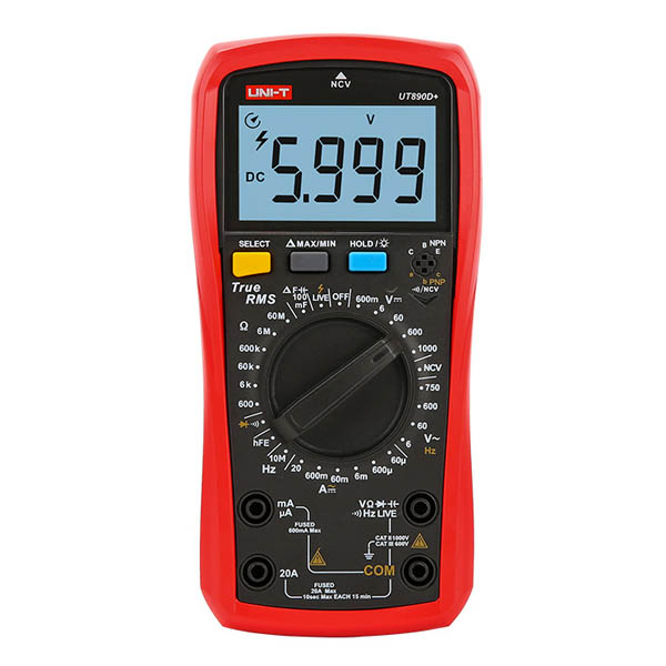 UT890D+ True RMS Digital Multimeter افوميتر قياس كهرباء مقومات مكثفات وتردد متعدد رقمي
